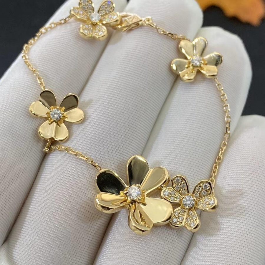 ¡®Imperial¡¯FRIVOLE GOLD 5 FLOWERS BRACELET
