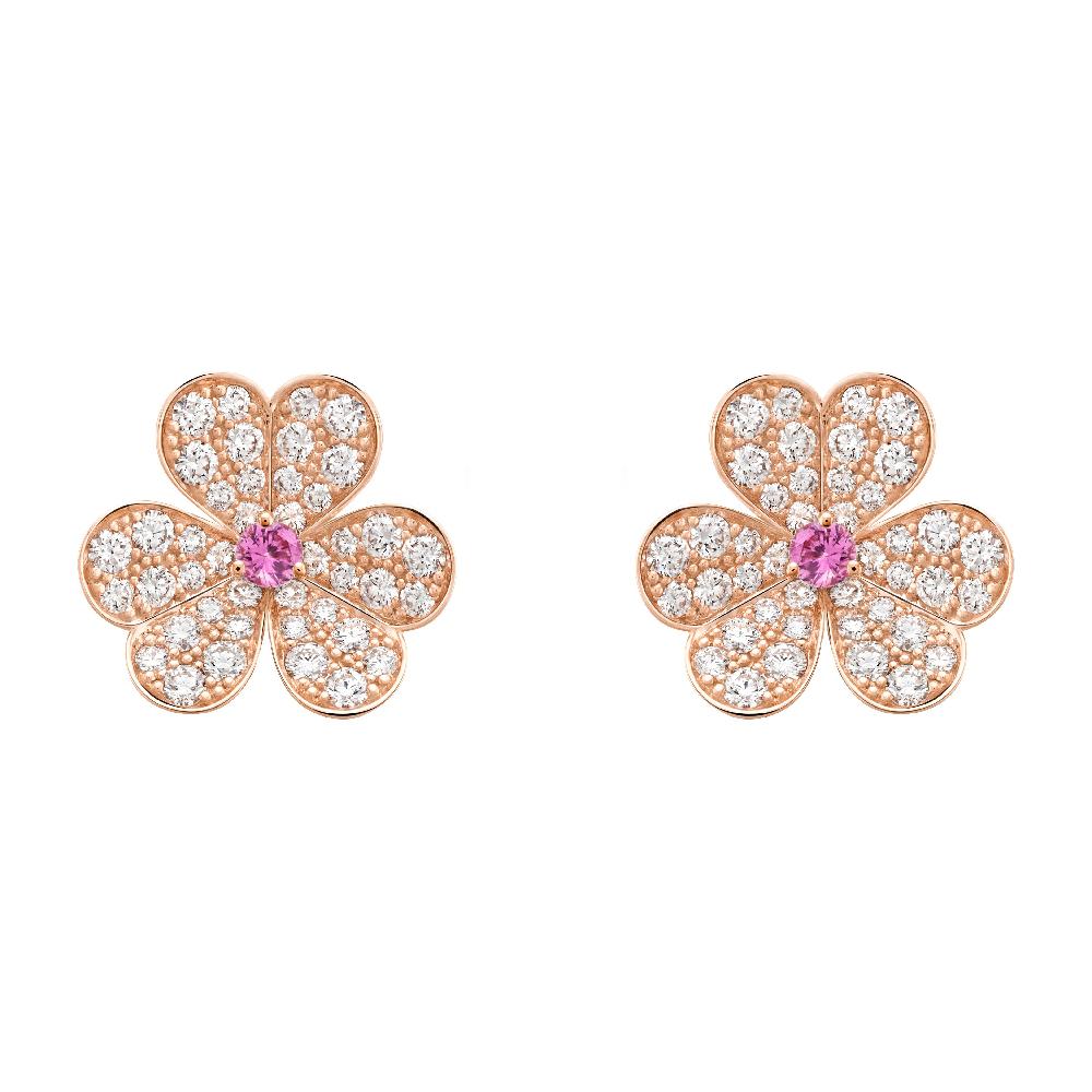 ¡®Imperial¡¯FRIVOLE PINK GOLD FLOWER DIAMOND EARRINGS