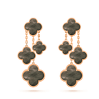 ¡®Imperial¡¯CLOVER EARRINGS DARK MOP 4 MOTIFS ROSE GOLD