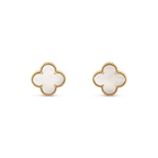 ¡®Imperial¡¯CLOVER MEDIUM 1 MOTIFS  WHITE MOP STUD EARRINGS