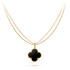 ¡®Imperial¡¯CLOVER 25MM GOLD ONYX BIG CLOVER NECKLACE