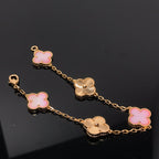 ¡®Imperial¡¯CLOVER BRACELET 5 MOTIF PINK AND PINK GOLD