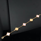 ¡®Imperial¡¯CLOVER BRACELET 5 MOTIF PINK AND PINK GOLD