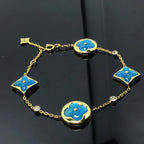 ¡®Imperial¡¯STAR AND SUN 4 MOTIF BLUE BRACELET