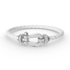 ¡®Imperial¡¯FORCE LARGE HORSESHOE FULL DIAMOND BRACELET SILVER
