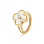¡®Imperial¡¯CLOVER PINK MOP RING GOLD DIAMOND