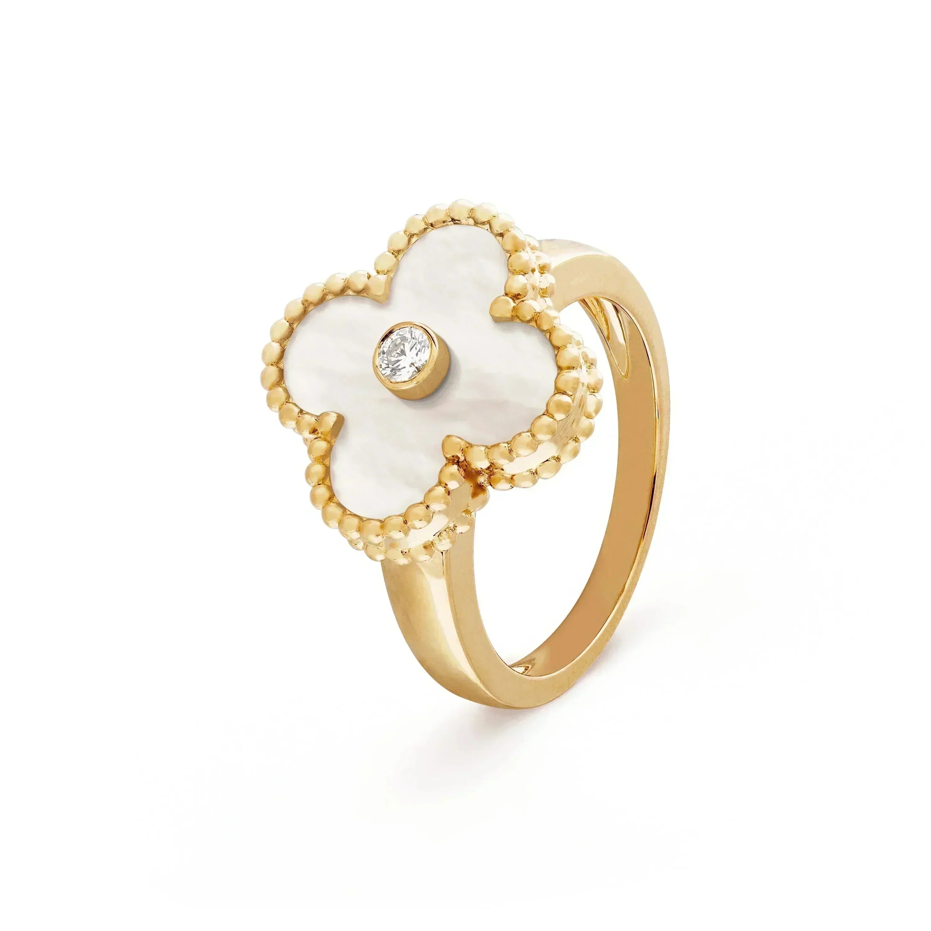 ¡®Imperial¡¯CLOVER PINK MOP RING GOLD DIAMOND